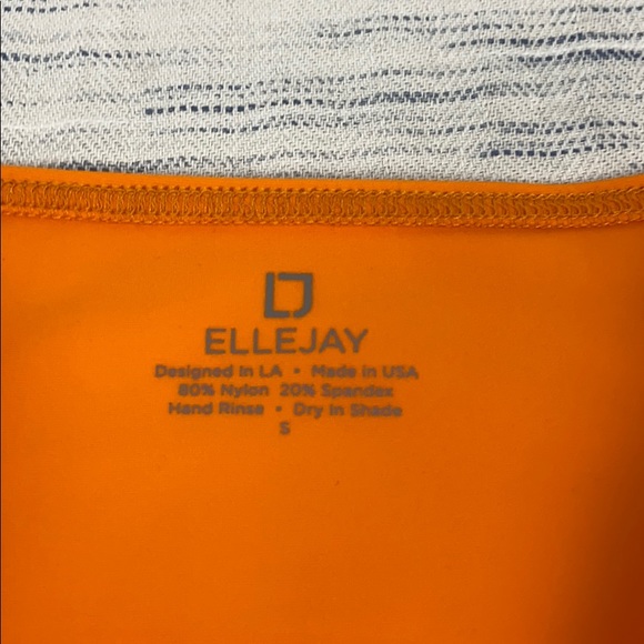 Ellejay Carolyn High Waist Bikini Bottom in Orange - Picture 4 of 4